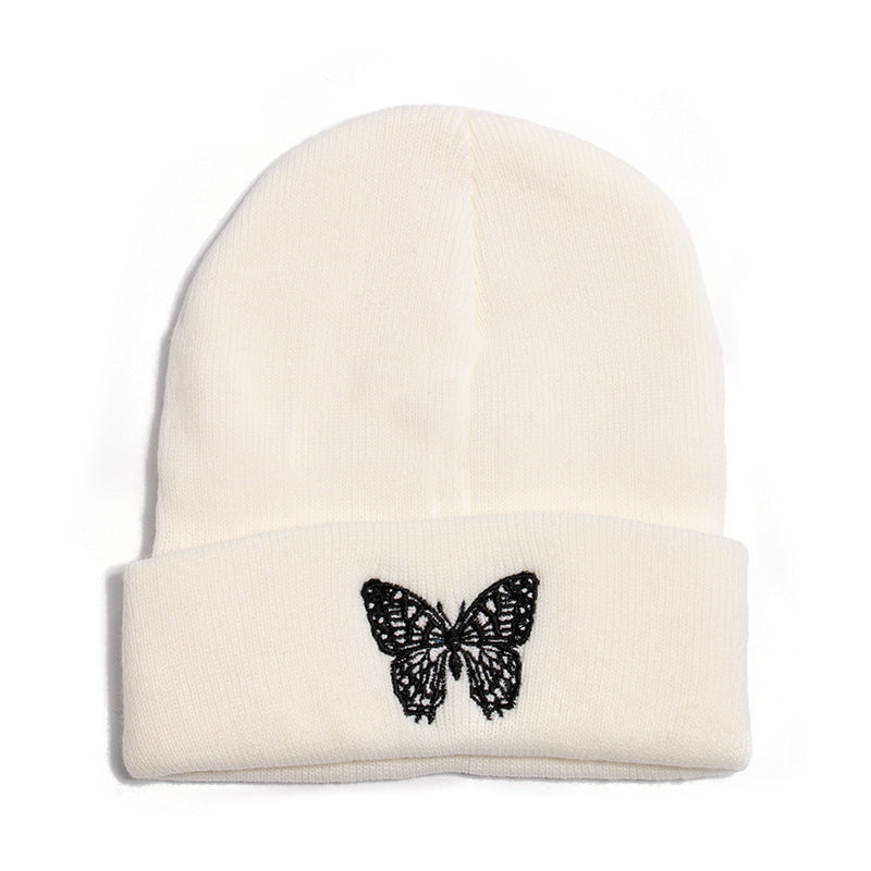 Sombreros de punto de lana estampados de mariposa al por mayor